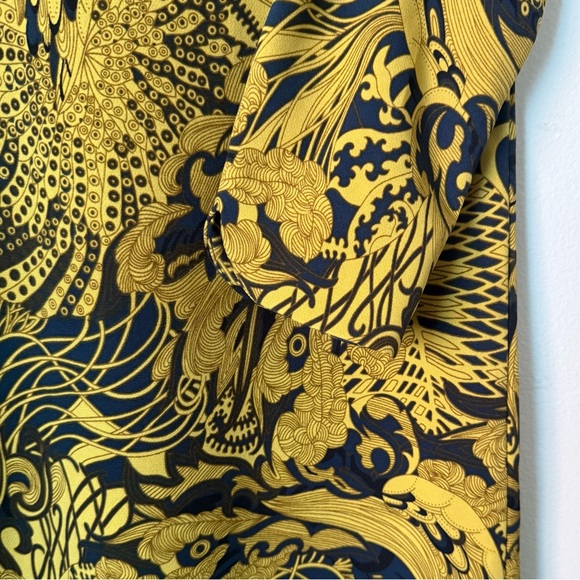 H&M Gold & Navy Floral Mini Tunic Dress - Picture 5 of 8